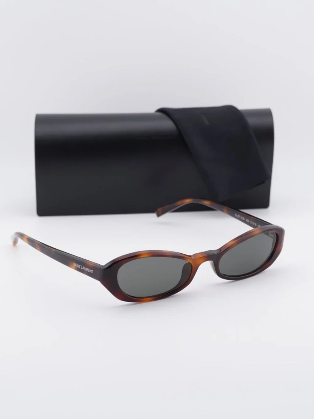 Saint Laurent SL871 SUE 004 Women Rectangle Sunglasses - Havana\Grey